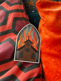 Burning Church Sticker - Dark