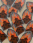 Burning Church Sticker - Dark