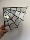 AS IS - Spider Web - White and Iridescent - Left Hand Corner