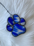 Paw Print Suncatcher - Blue/White/Clear