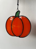 Pumpkin Suncatcher (Streaky Glass)