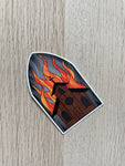 Burning Church Sticker - Dark