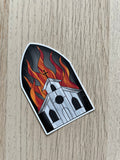 Burning Church Sticker - Light