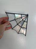 Mini Spider Web - White and Iridescent - Right Hand Corner