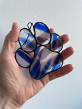 Paw Print Suncatcher - Blue/White/Clear