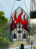 Burning Church Suncatcher - Light