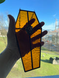 Stained Glass Coffin Suncatcher - Noble Lion