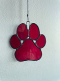 Paw Print Suncatcher - Red