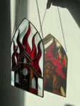 Burning Church Suncatcher - Dark