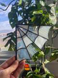 Mini Spider Web - White and Iridescent - Left Hand Corner