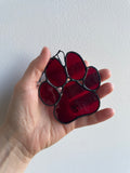 Paw Print Suncatcher - Red
