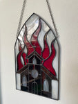 Burning Church Suncatcher - Dark