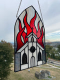 Burning Church Suncatcher - Light