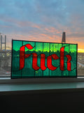 Fuck - Turquoise & Orange