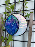 Moon - Iridescent Blue & White