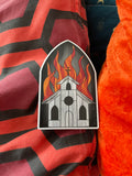 Burning Church Sticker - Light