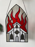 Burning Church Suncatcher - Light