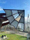 Mini Spider Web - White and Iridescent - Right Hand Corner