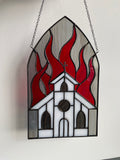 Burning Church Suncatcher - Light