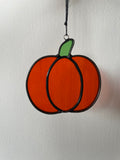 Pumpkin Suncatcher (Cathedral Glass)