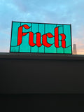 Fuck - Turquoise & Orange