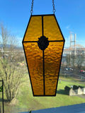 Stained Glass Coffin Suncatcher - Noble Lion