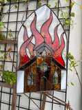 Burning Church Suncatcher - Dark