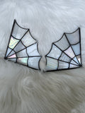 Mini Spider Web - White and Iridescent - Right Hand Corner