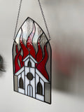 Burning Church Suncatcher - Light