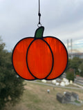 Pumpkin Suncatcher (Streaky Glass)