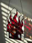 Burning Church Suncatcher - Dark