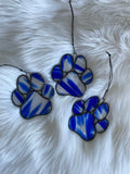 Paw Print Suncatcher - Blue/White/Clear