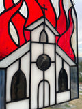 Burning Church Suncatcher - Light