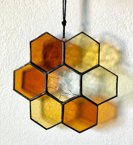 Honeycomb Suncatcher - Beekeeper Gift