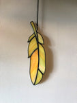 Stained Glass Feather Suncatcher - Canary Yellow - 8"